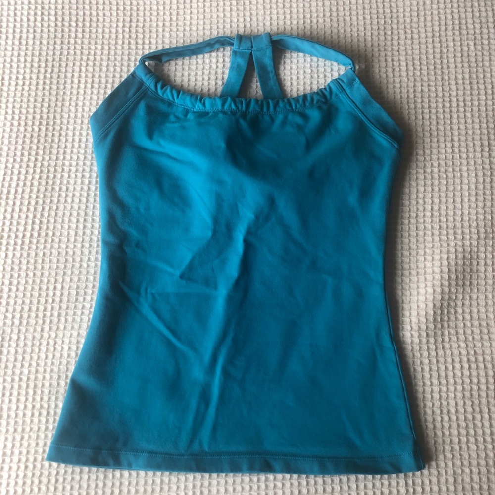 Prana teal racerback bra top